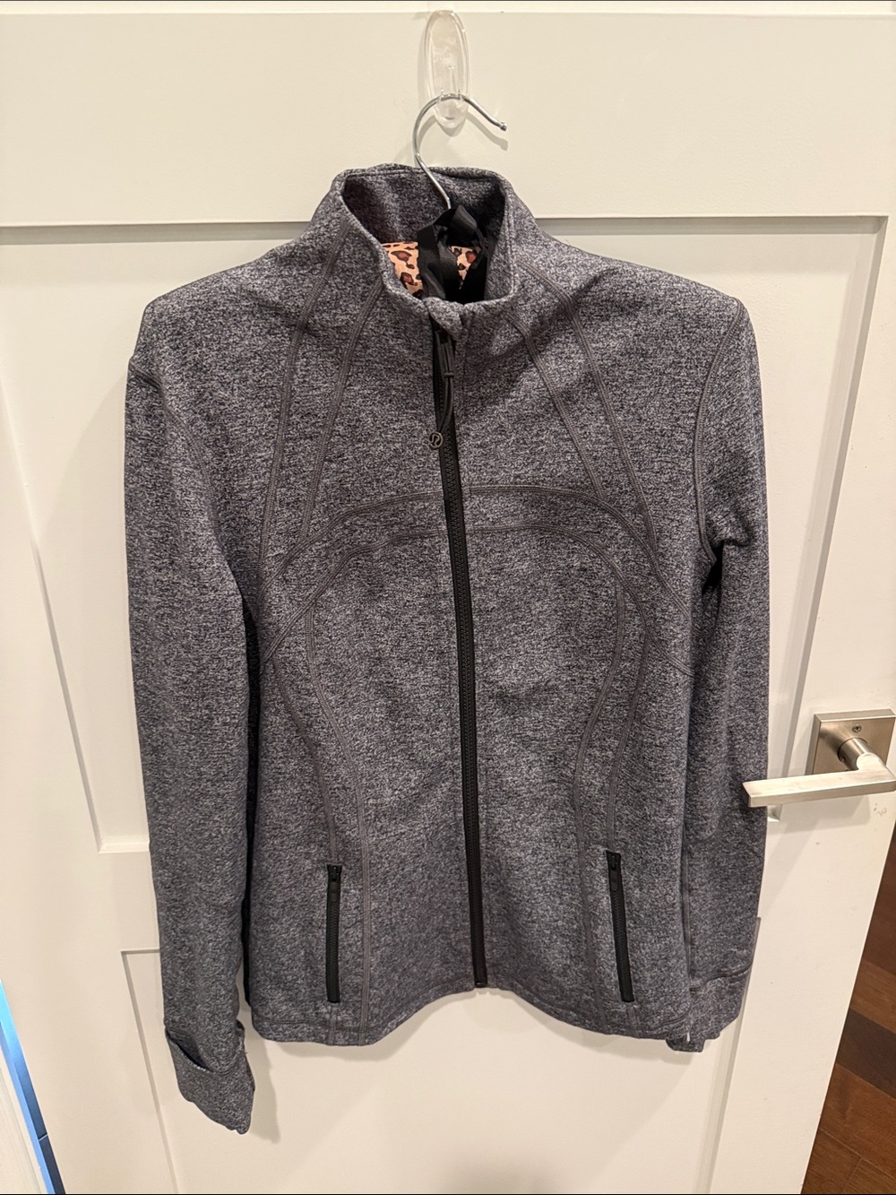 lululemon athletica Women's Gray Heather Full-Zip Bomber Jacket